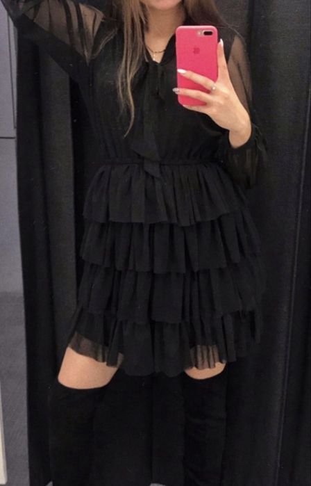 Женская Reserved Платье Чёрное 38