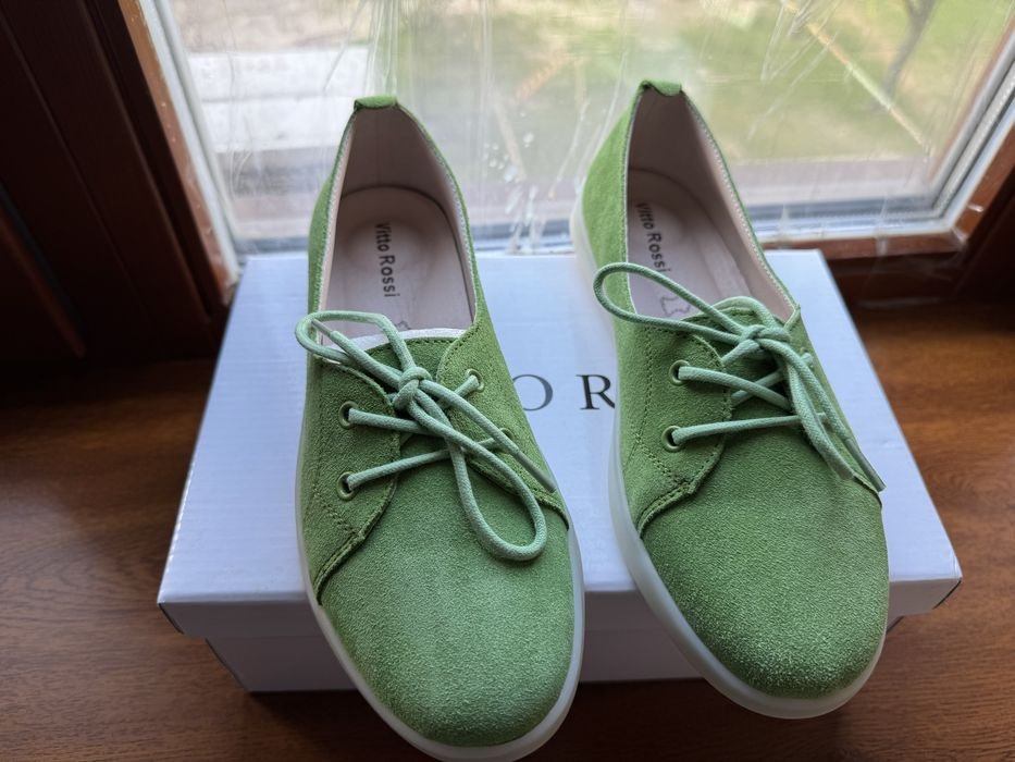 Женские Vitto Rossi Туфли Зеленые Замша 39