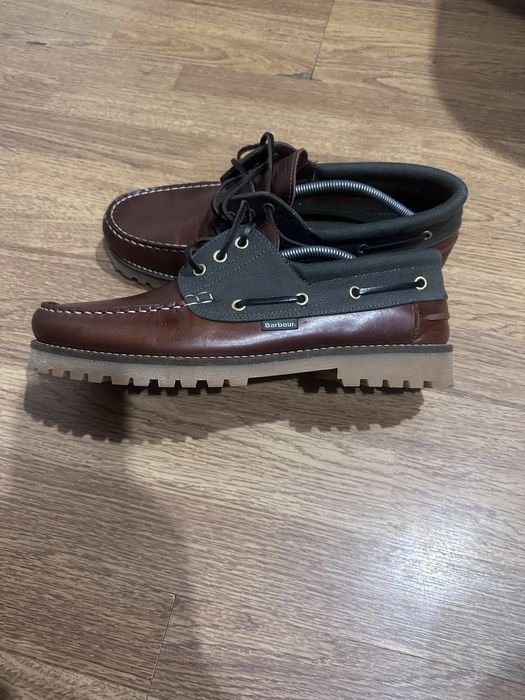 Men Barbour Loafers Brown Leather 45