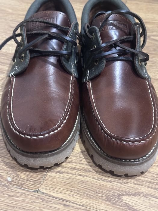 Men Barbour Loafers Brown Leather 45