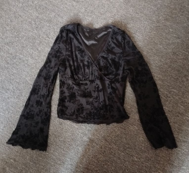 Damen Gothic Pullover Schwarz 38