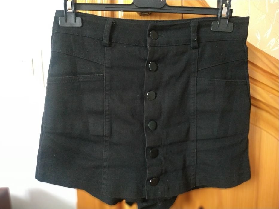 Damen Rock Schwarz Denim