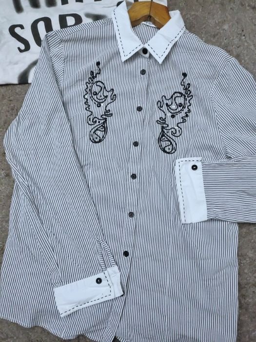 Uomo Camicia Multicolore Stretch 52-54