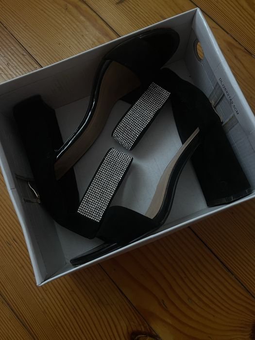 Donna Tacchi Neri Pelle 38