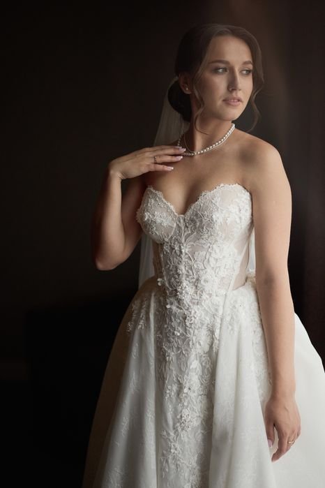 Femme Eva Lendel Robe de Mariée Blanche 36 / S /