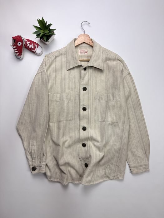 Herren Diesel Hemd Beige Baumwolle 38