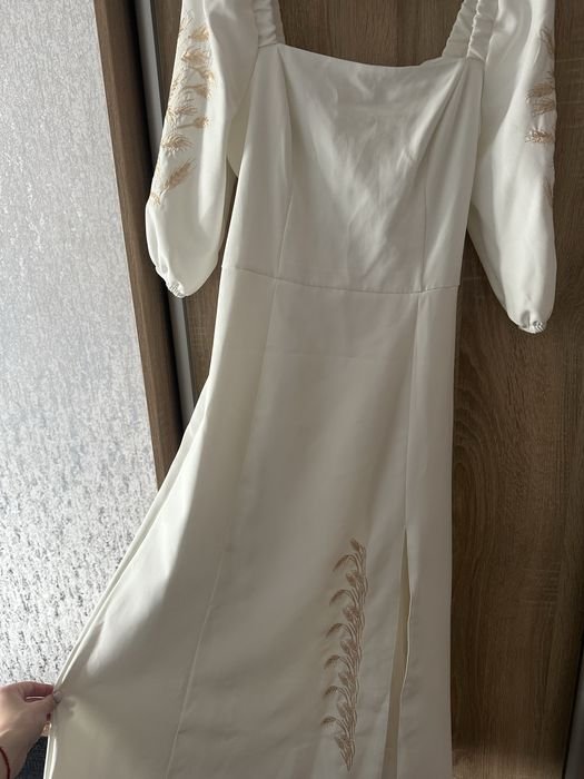 Damen Kleid Beige Anderes Material 38