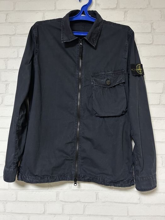 Herren Stone Island Overshirt Marineblau 38