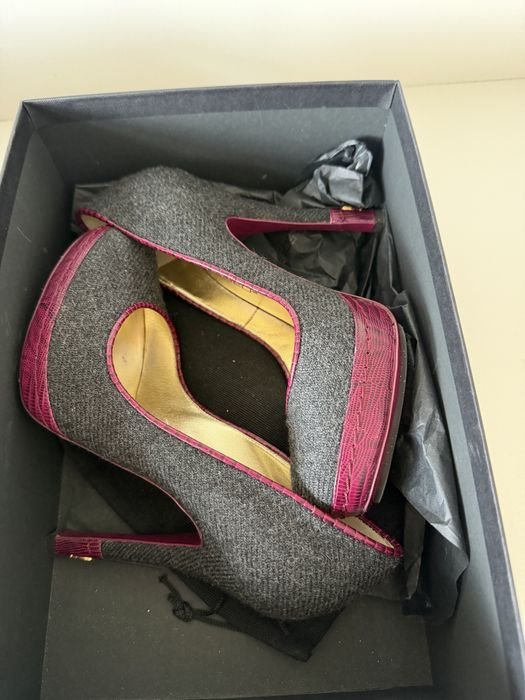Femme Talons Bourgogne Cuir Synthétique 37