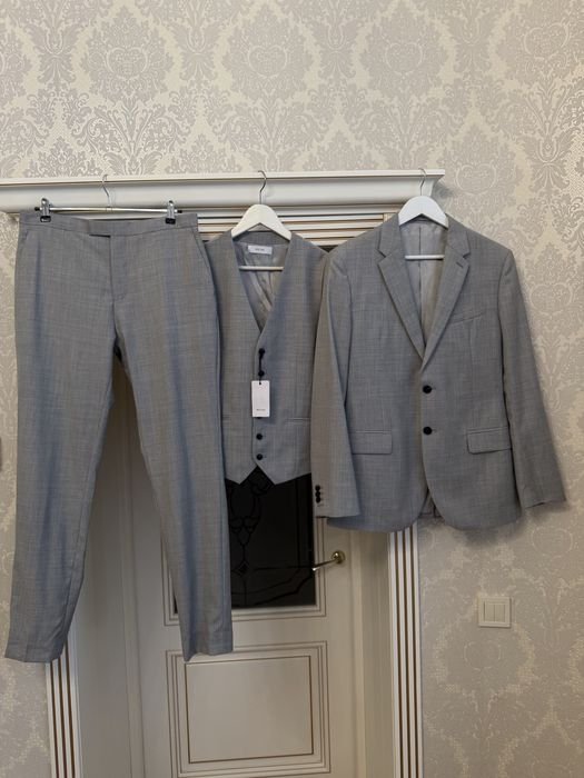 Herren Reiss Anzug Drei-Teilig Wolle M