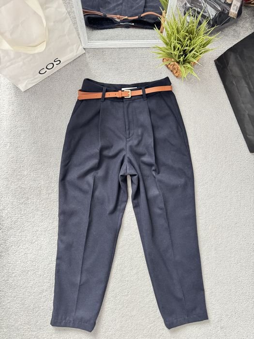 Donna Uniqlo Pantaloni Blu Navy Lana S-M
