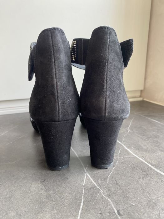 Women Gabor Heels Black Suede 40