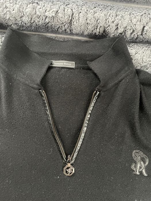 Мужской Stefano Ricci Светер Чёрный Другой