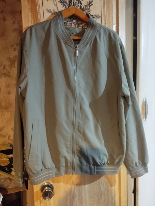 Мужской Другой Бомбер Хаки Шелк 38