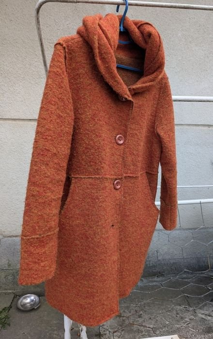 Женское Пальто Оранжевое Полиэстер