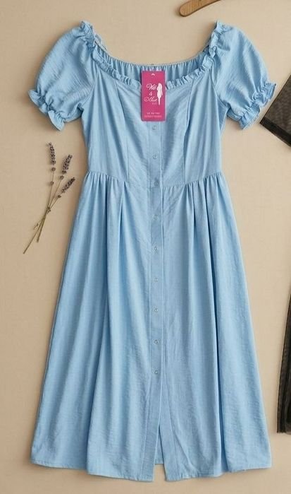 Femme Robe Bleue