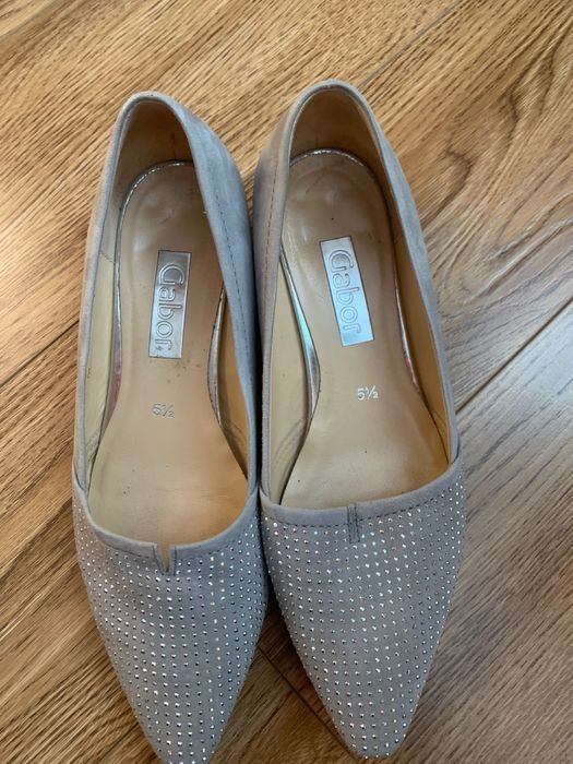 Женские Gabor Туфли Серый Замша 39