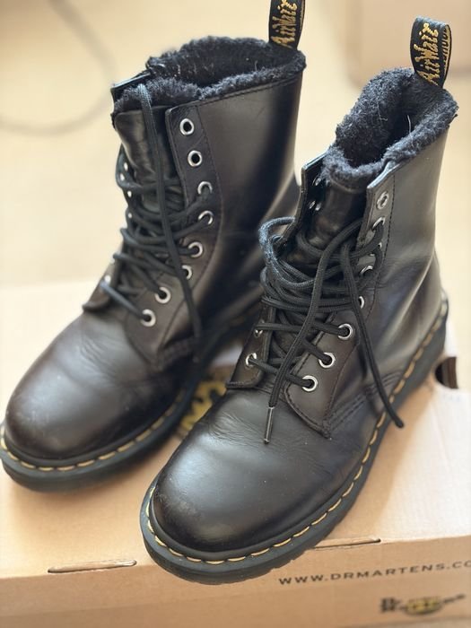 Женские Dr. Martens Ботинки Чёрные Кожа 38
