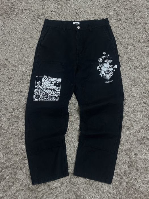Uomo Obey Pantaloni Neri 32