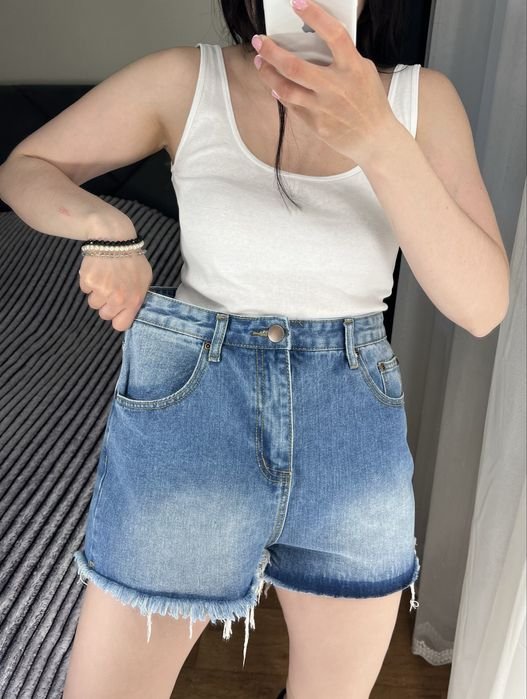 Donna Shorts in Jeans Blu Navy 38