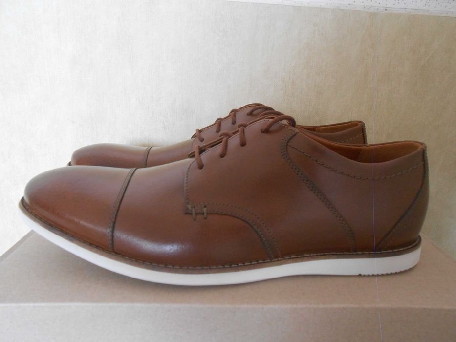 Uomo Clarks Scarpe Marrone Pelle 46