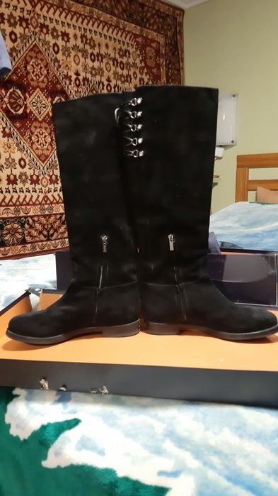 Damen LeSILLA Stiefel Schwarz Wildleder 36.5