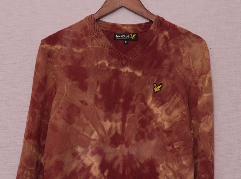Men Lyle & Scott Sweater Bleach Dye M