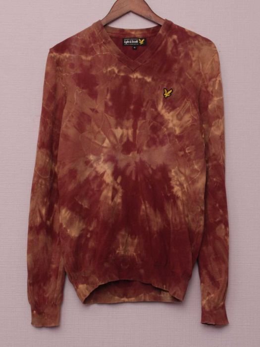 Men Lyle & Scott Sweater Bleach Dye M