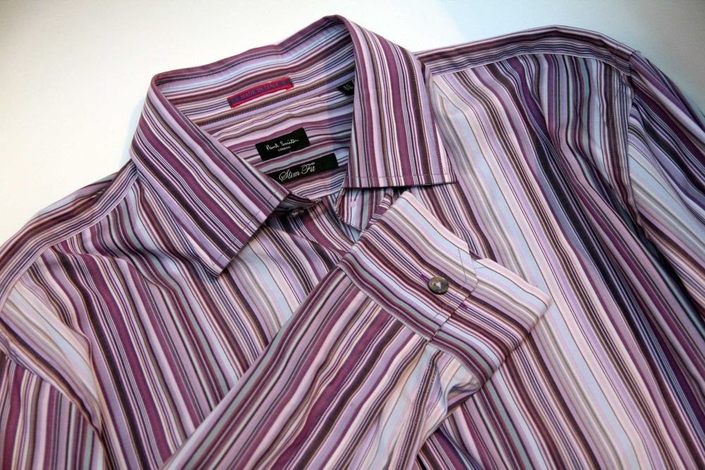 Мужской Paul Smith Рубашка Фиолетовая Хлопок 40