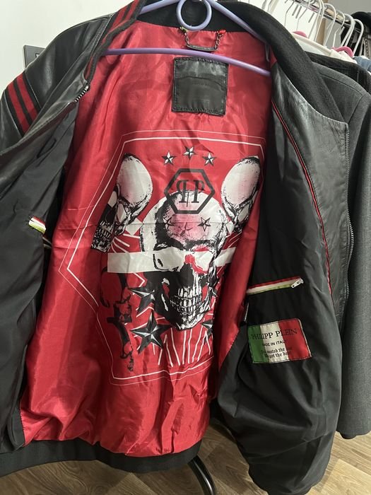 Uomo Philipp Plein Giacca Multicolore Pelle XL