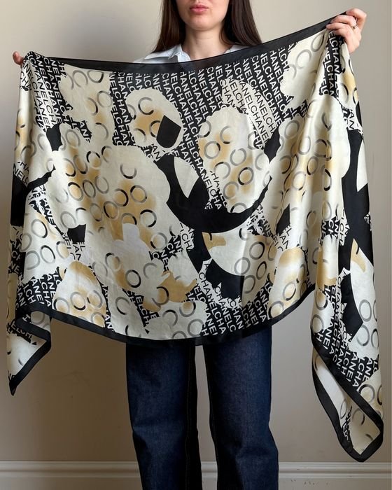 Унисекс Chanel Шарф Шелк 173x65