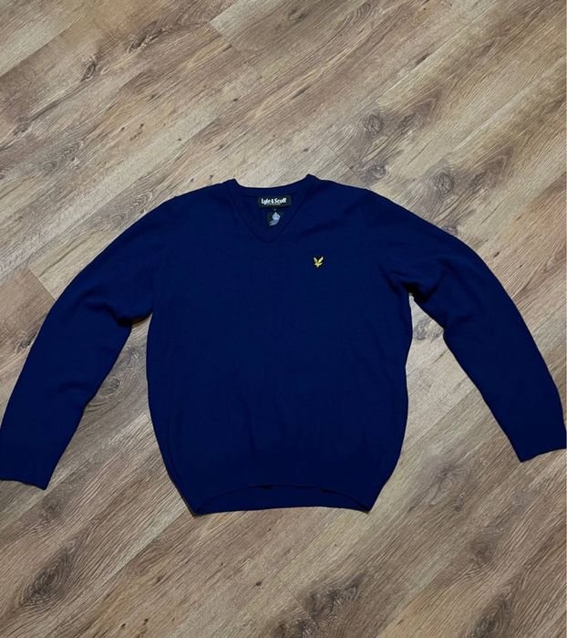 Мужской Lyle Scott Джемпер Тёмно-синий 40