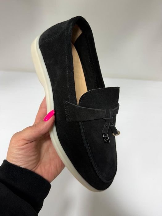 Женские Loro Piana Лоферы Чёрные 36-41