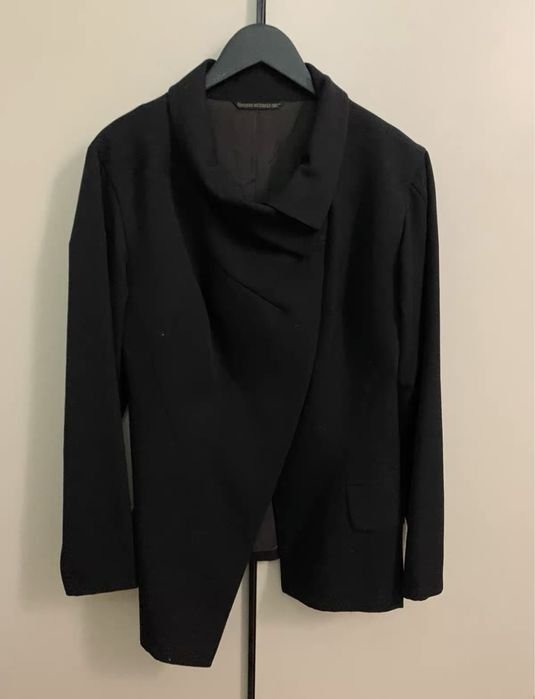 Donna Yohji Yamamoto Blazer Nero Lana 36