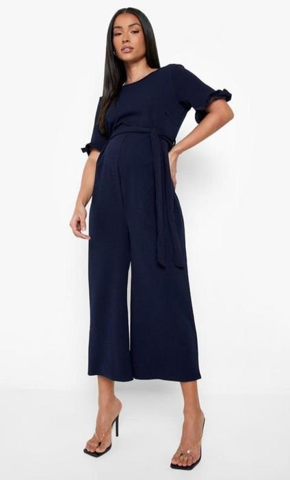 Women Boohoo Romper Navy Stretch 36-38
