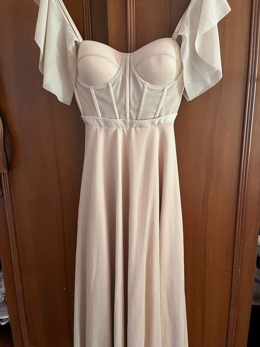 Женский Платье Бежевый 34