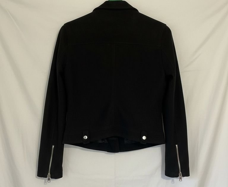 Donna Giacca Biker Nera Ecopelle 42