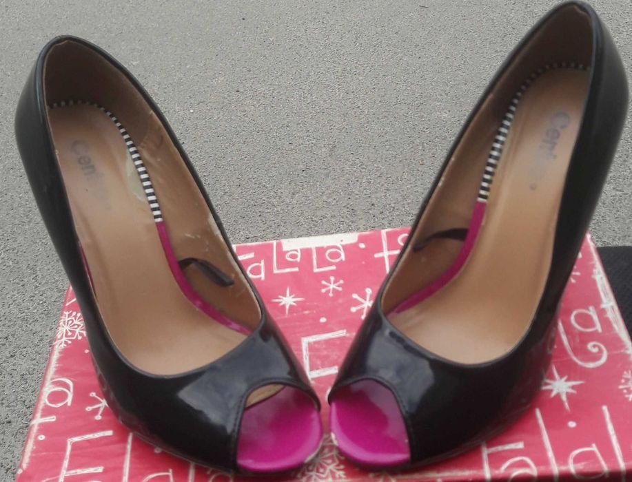 Женские Туфли Чёрные Искусственная Кожа 35