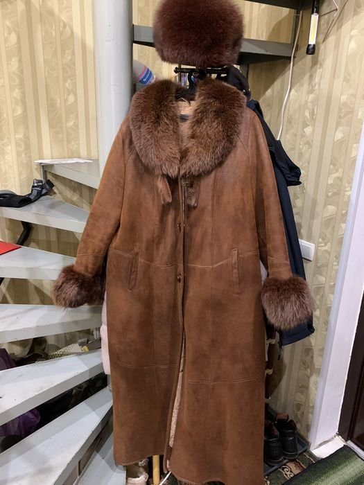 Женская Натуральная Дублёнка Коричневая