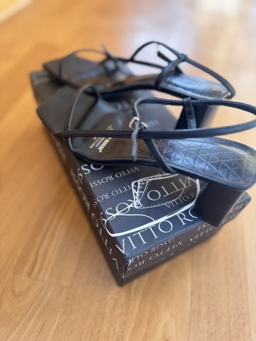 Женские Vitto Rossi Босоножки Чёрные Кожа 37