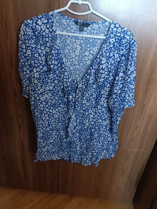 Damen Next Bluse Marineblau Viskose 46