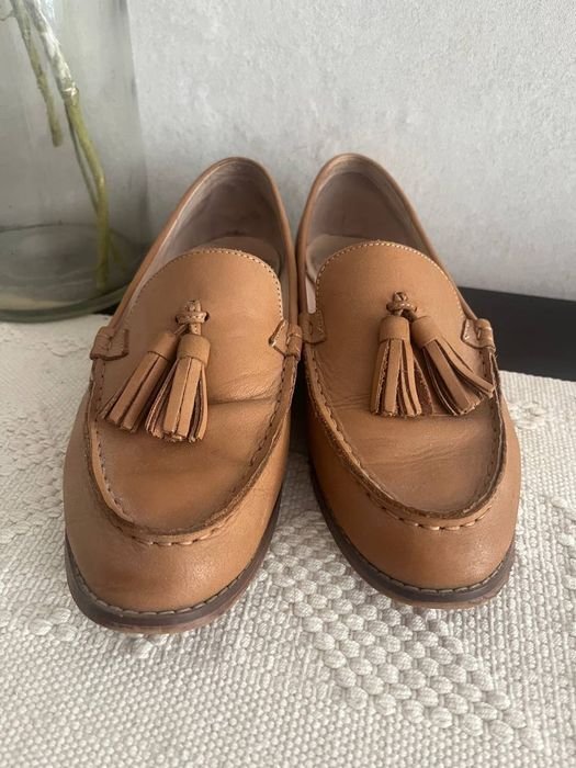 Женские Estro Лоферы Светло-коричневые Кожа 39