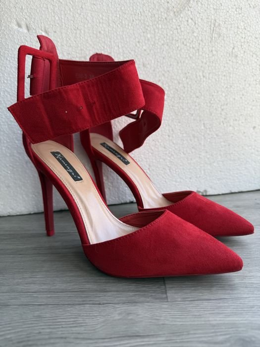 Женские Туфли Червоного Текстиля 38