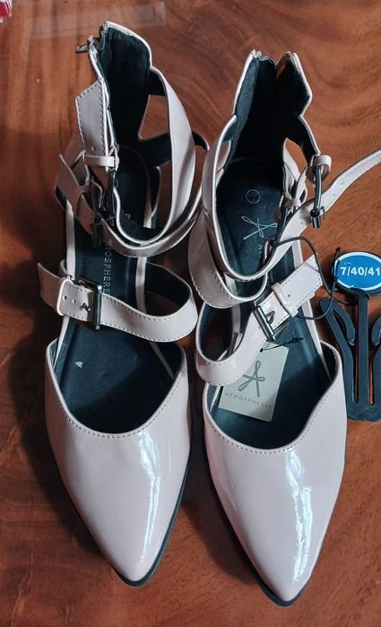 Женские Босоножки Бежевые Искусственная кожа 40