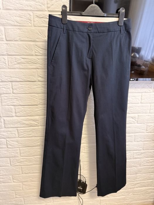 Femme Max Mara Pantalon Bleu Marine 36
