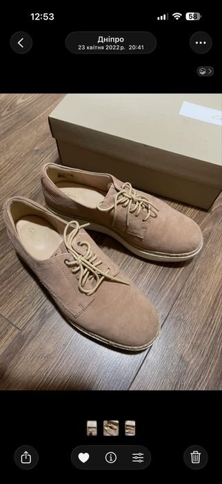 Женские Clarks Лоферы Бежевый Замша 38
