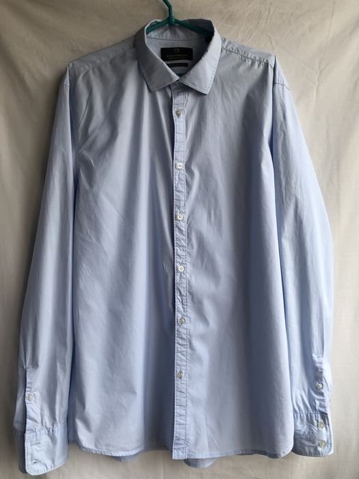 Men Scotch&Soda Shirt Blue Cotton 42
