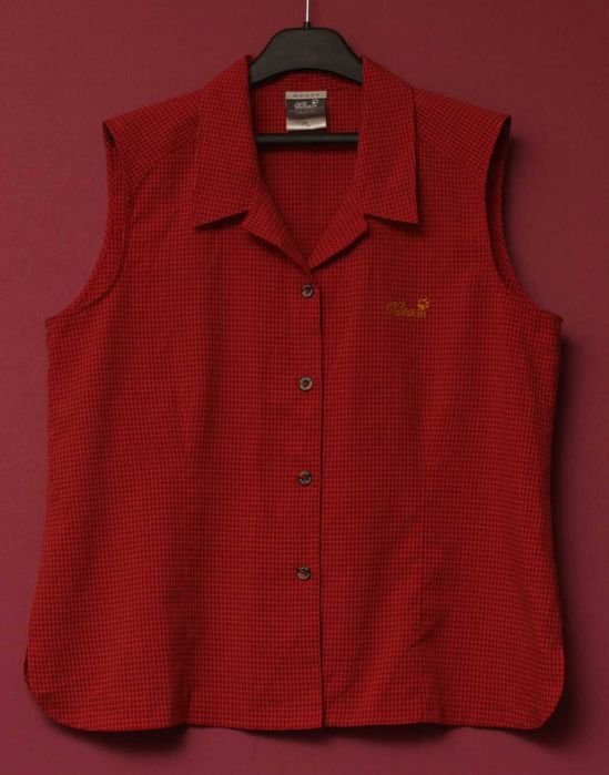 Женская Jack Wolfskin Рубашка Красная Полиэстер 42