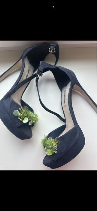 Femme Miu Miu Talons Bleu Marine Suède 39