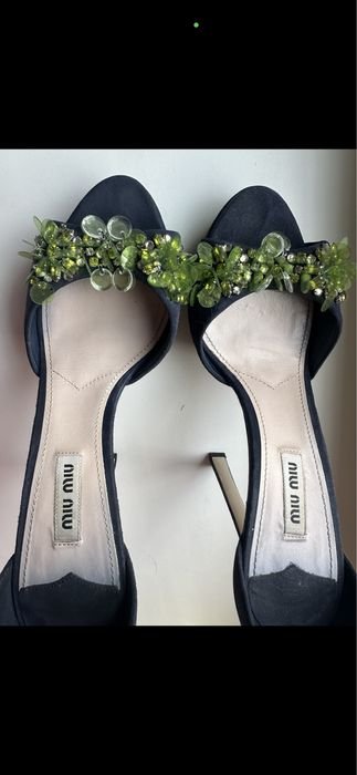 Femme Miu Miu Talons Bleu Marine Suède 39